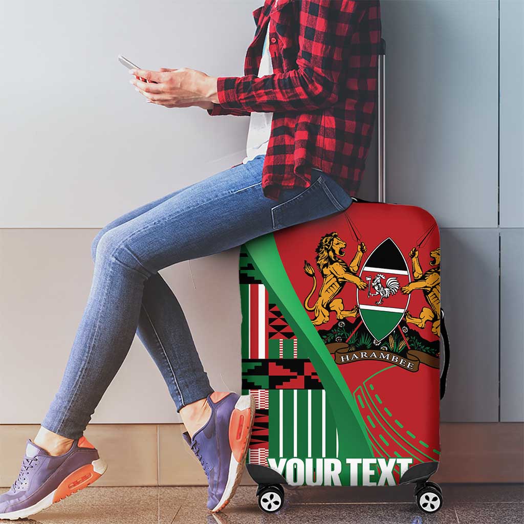 Custom Kenya Cricket Luggage Cover Come On Simbas Kente Pattern LT14