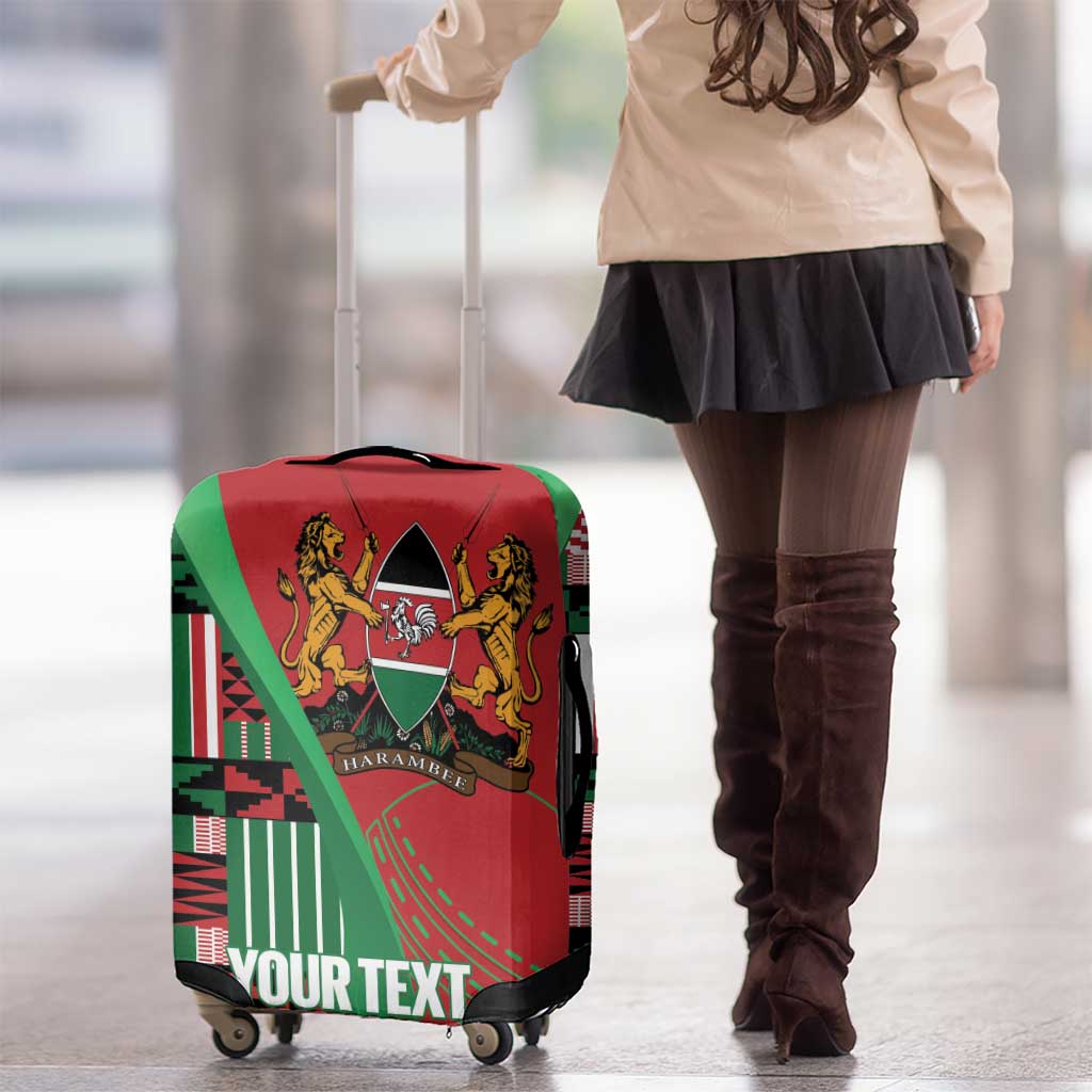 Custom Kenya Cricket Luggage Cover Come On Simbas Kente Pattern LT14