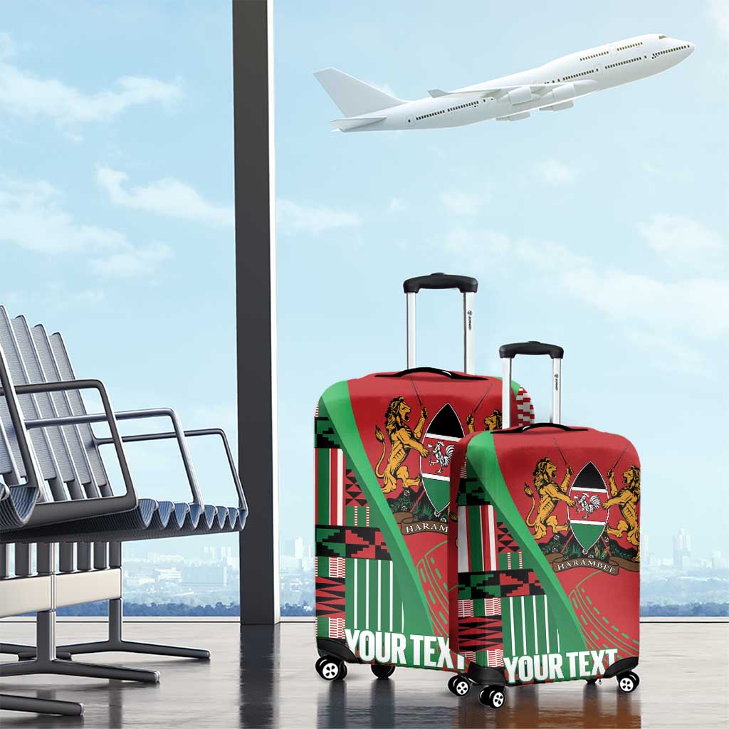 Custom Kenya Cricket Luggage Cover Come On Simbas Kente Pattern LT14