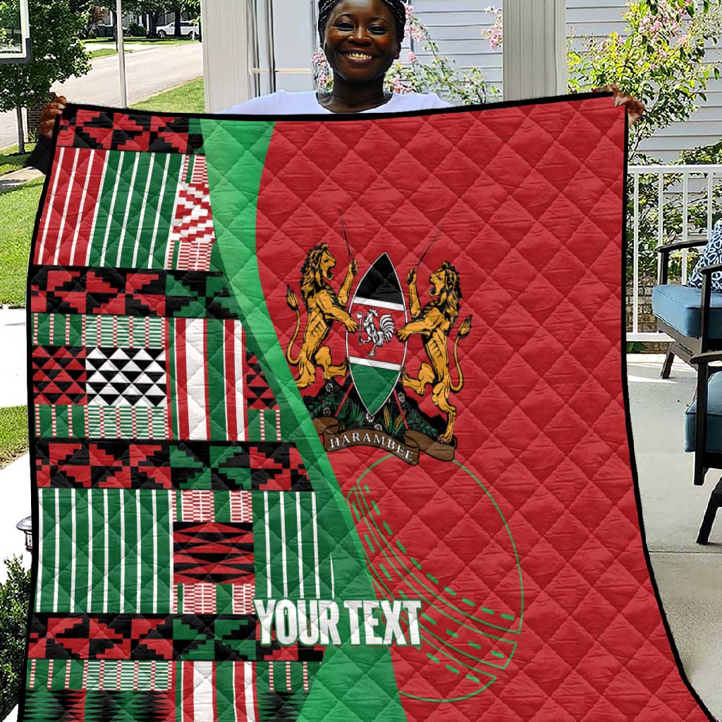 Custom Kenya Cricket Quilt Simbas African Kente LT14