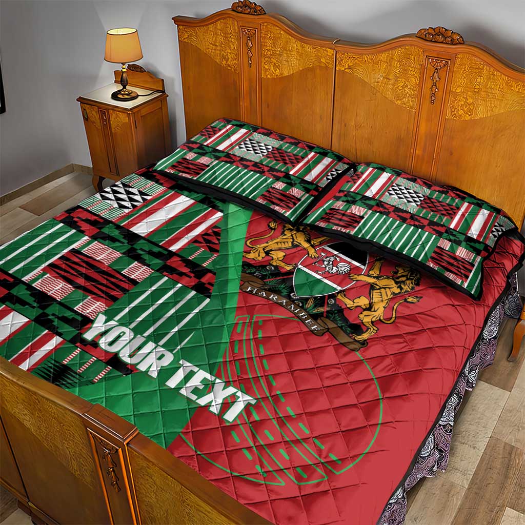Custom Kenya Cricket Quilt Bed Set Simbas African Kente LT14