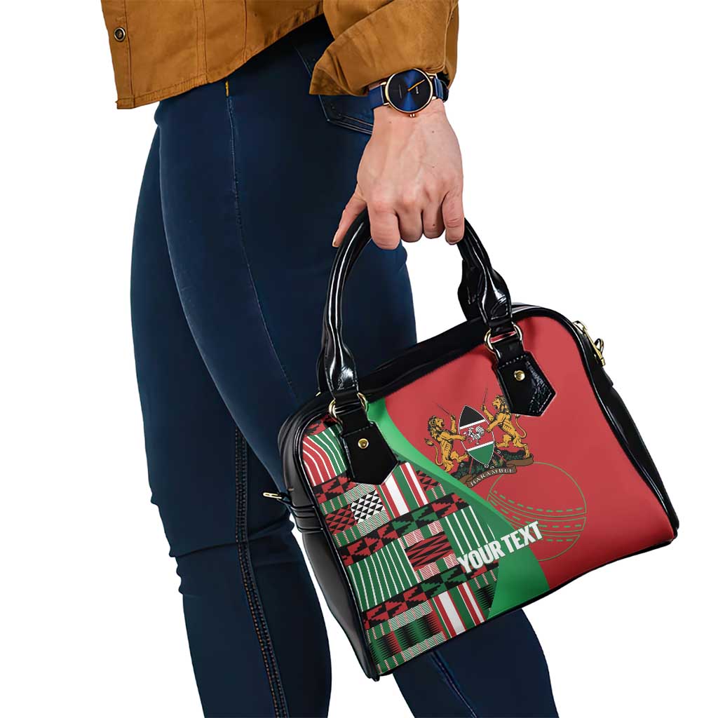 Custom Kenya Cricket Shoulder Handbag Come On Simbas Kente Pattern LT14