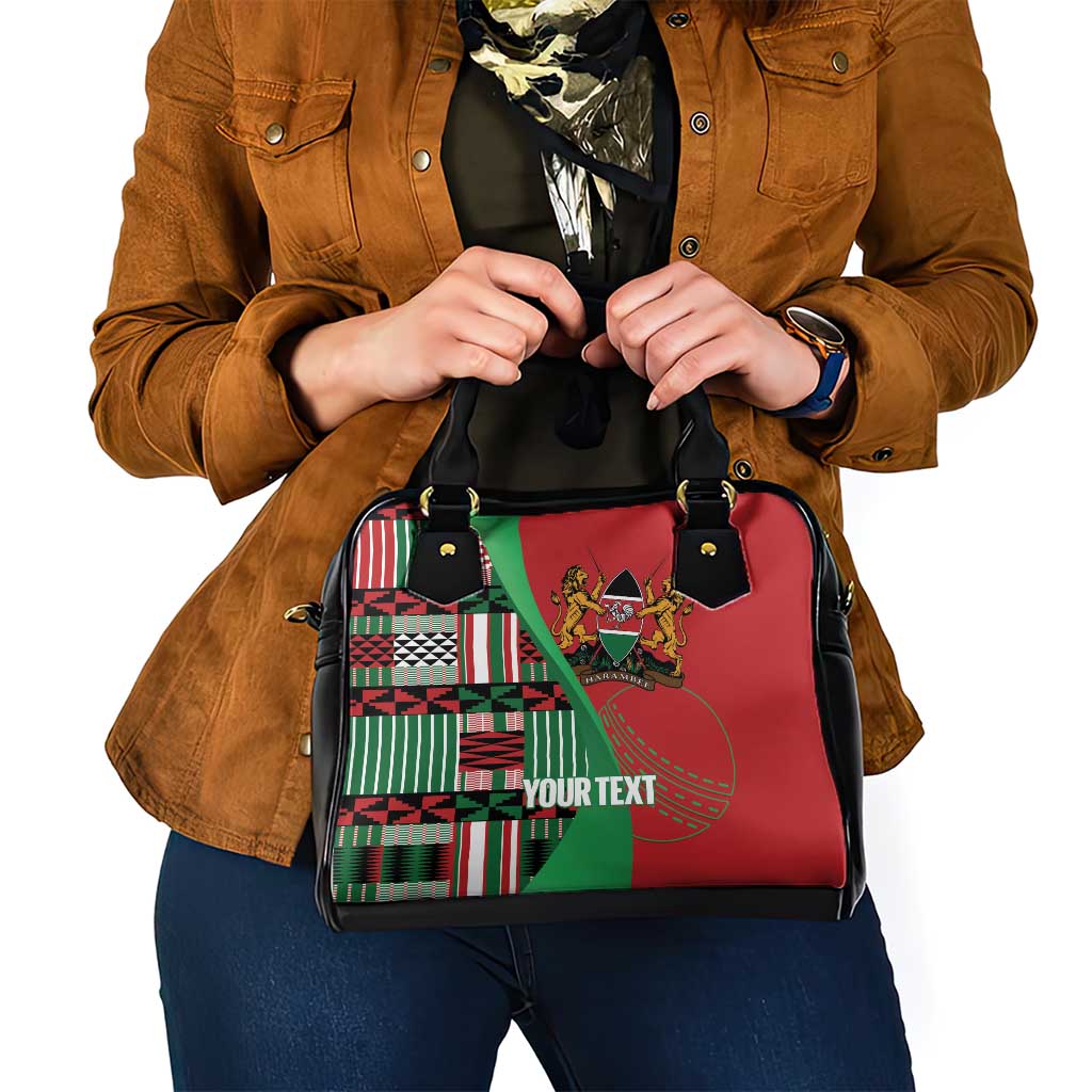 Custom Kenya Cricket Shoulder Handbag Come On Simbas Kente Pattern LT14