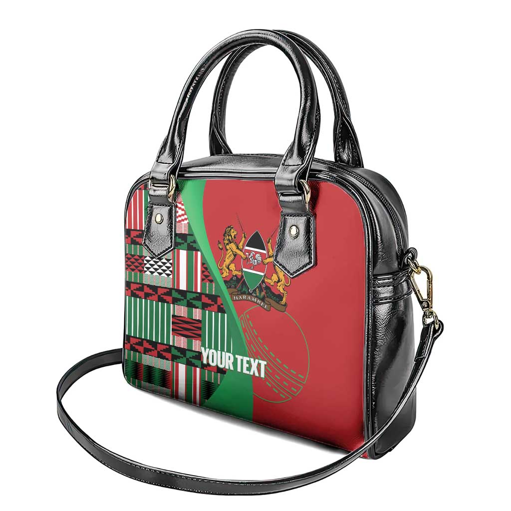 Custom Kenya Cricket Shoulder Handbag Come On Simbas Kente Pattern LT14