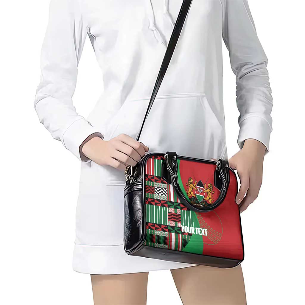 Custom Kenya Cricket Shoulder Handbag Come On Simbas Kente Pattern LT14
