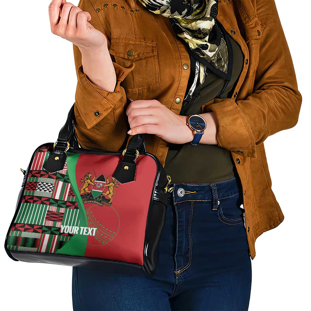 Custom Kenya Cricket Shoulder Handbag Come On Simbas Kente Pattern LT14