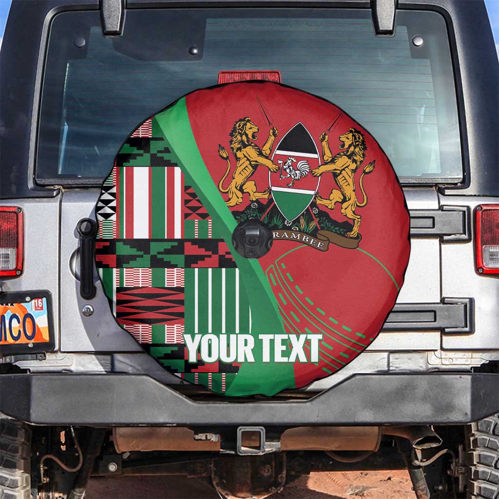 Custom Kenya Cricket Spare Tire Cover Come On Simbas Kente Pattern LT14
