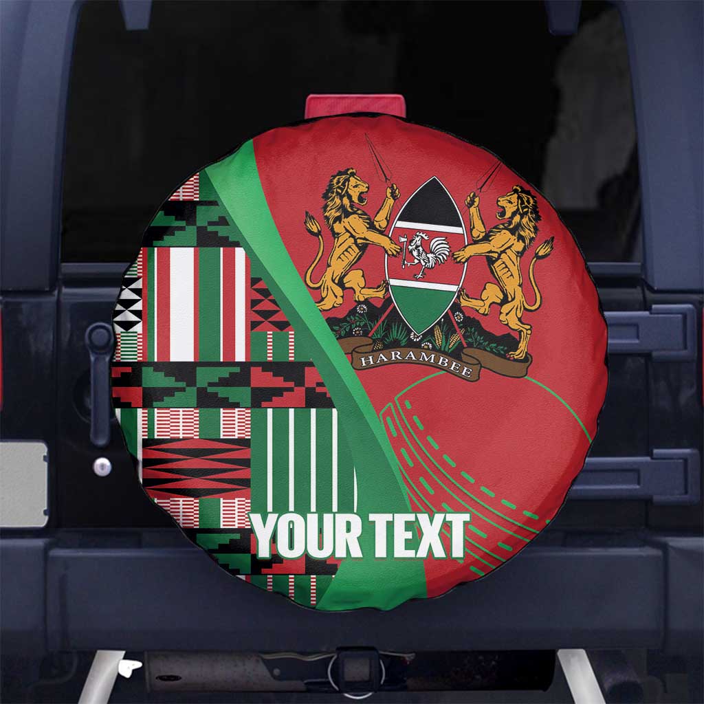 Custom Kenya Cricket Spare Tire Cover Come On Simbas Kente Pattern LT14