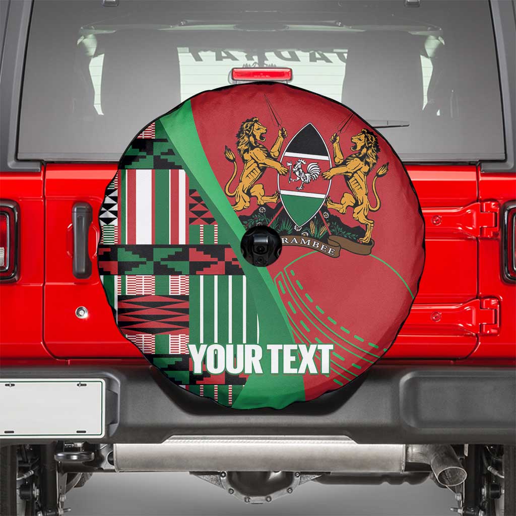 Custom Kenya Cricket Spare Tire Cover Come On Simbas Kente Pattern LT14
