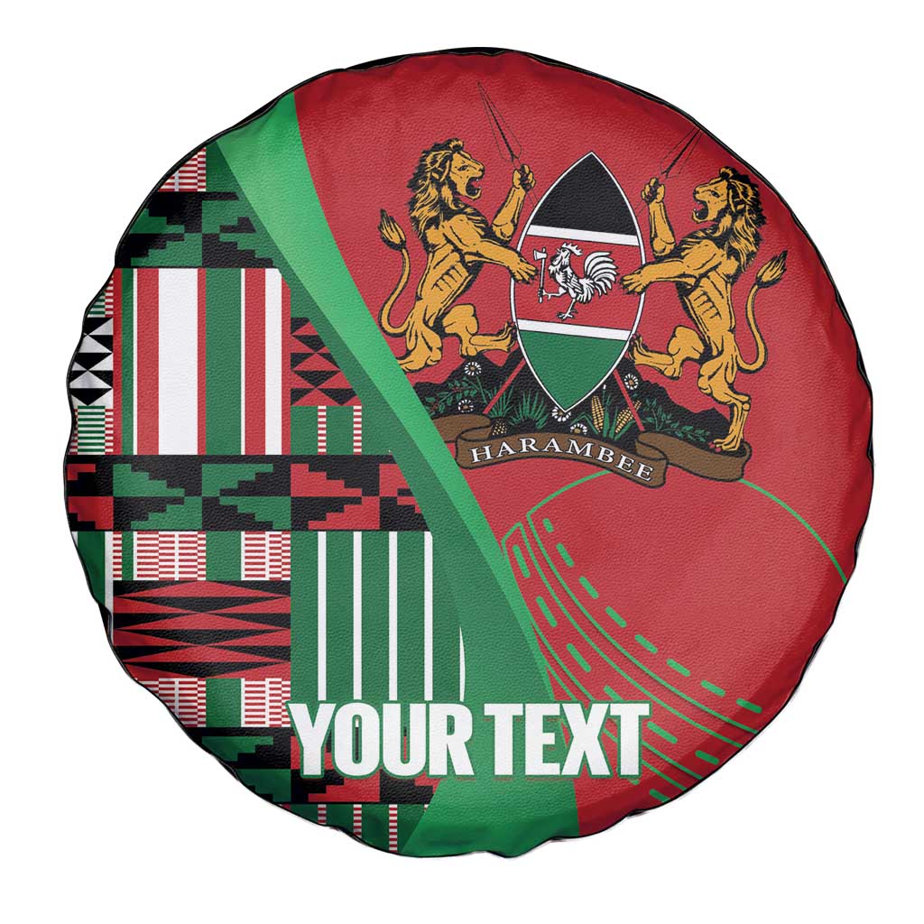 Custom Kenya Cricket Spare Tire Cover Come On Simbas Kente Pattern LT14