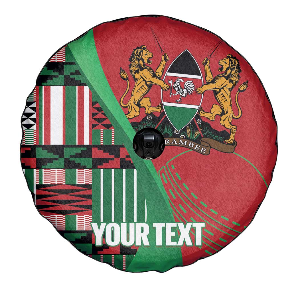 Custom Kenya Cricket Spare Tire Cover Come On Simbas Kente Pattern LT14