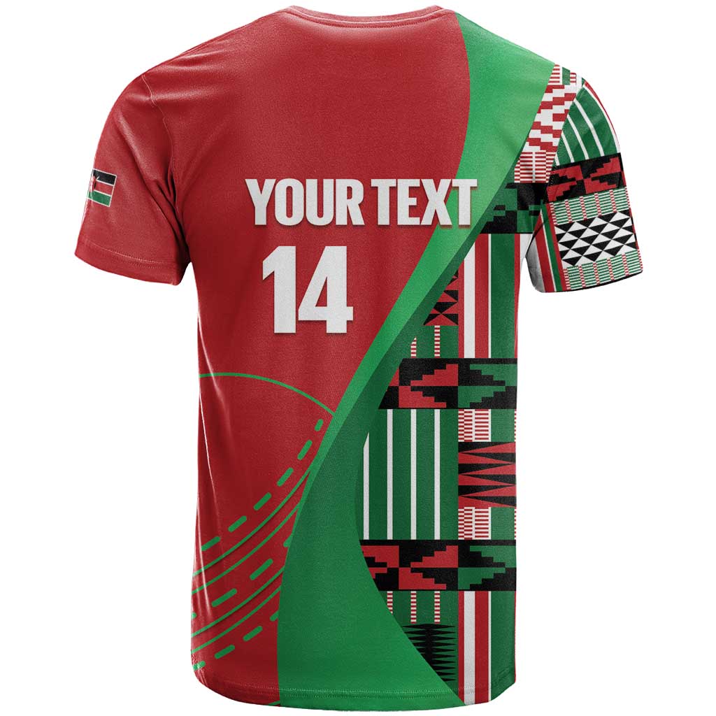 Custom Kenya Cricket T shirt Simbas African Kente LT14