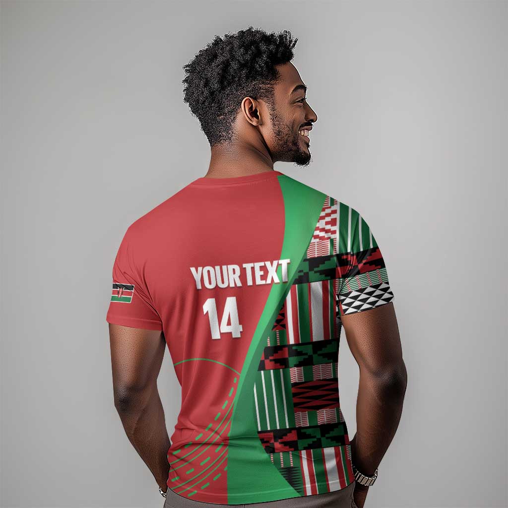 Custom Kenya Cricket T shirt Simbas African Kente LT14
