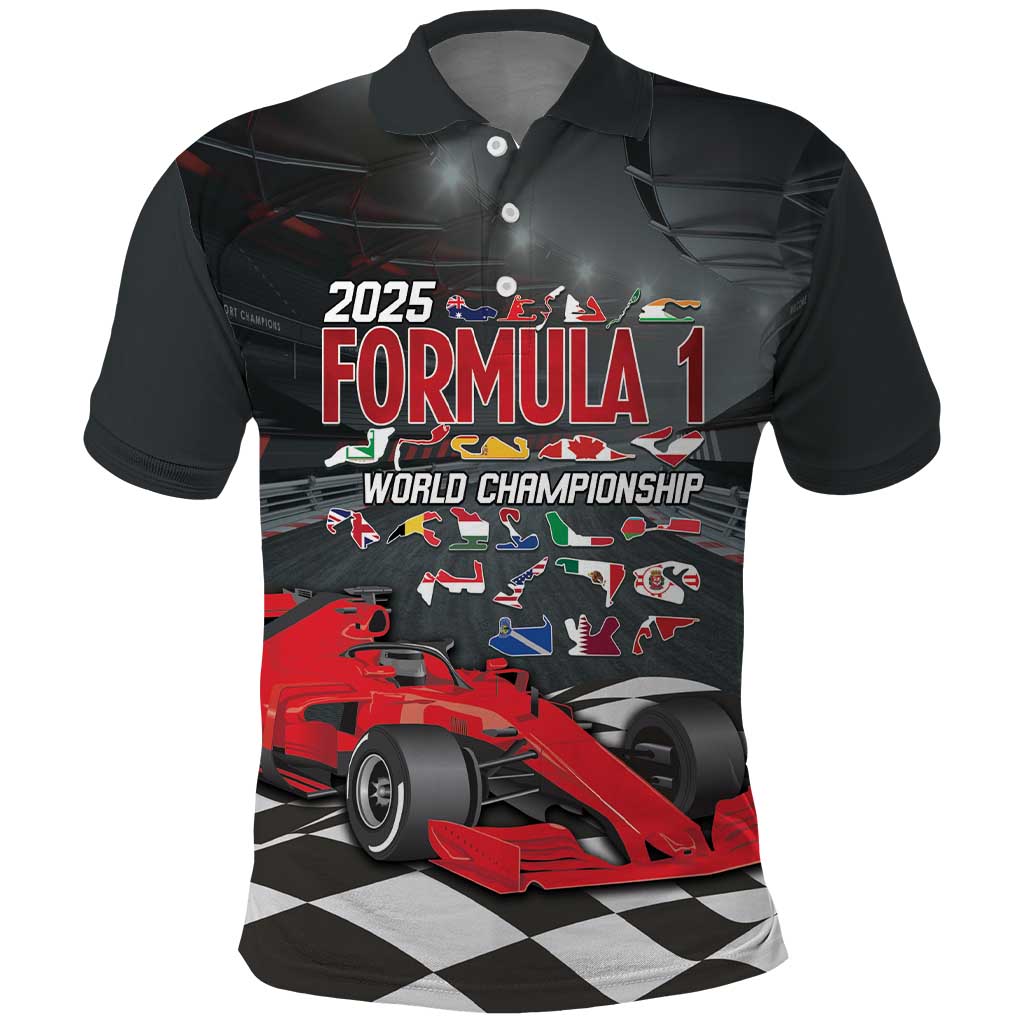 Racing Car 2025 Polo Shirt GP Circuits Born To Speed LT14