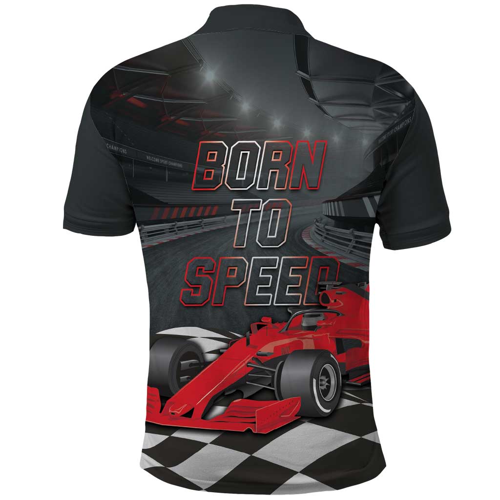Racing Car 2025 Polo Shirt GP Circuits Born To Speed LT14