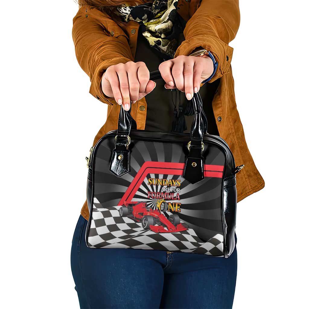 Sundays Are For Formula Racing Shoulder Handbag LT14