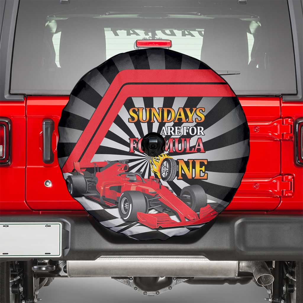 Sundays Are For Formula Racing Spare Tire Cover LT14