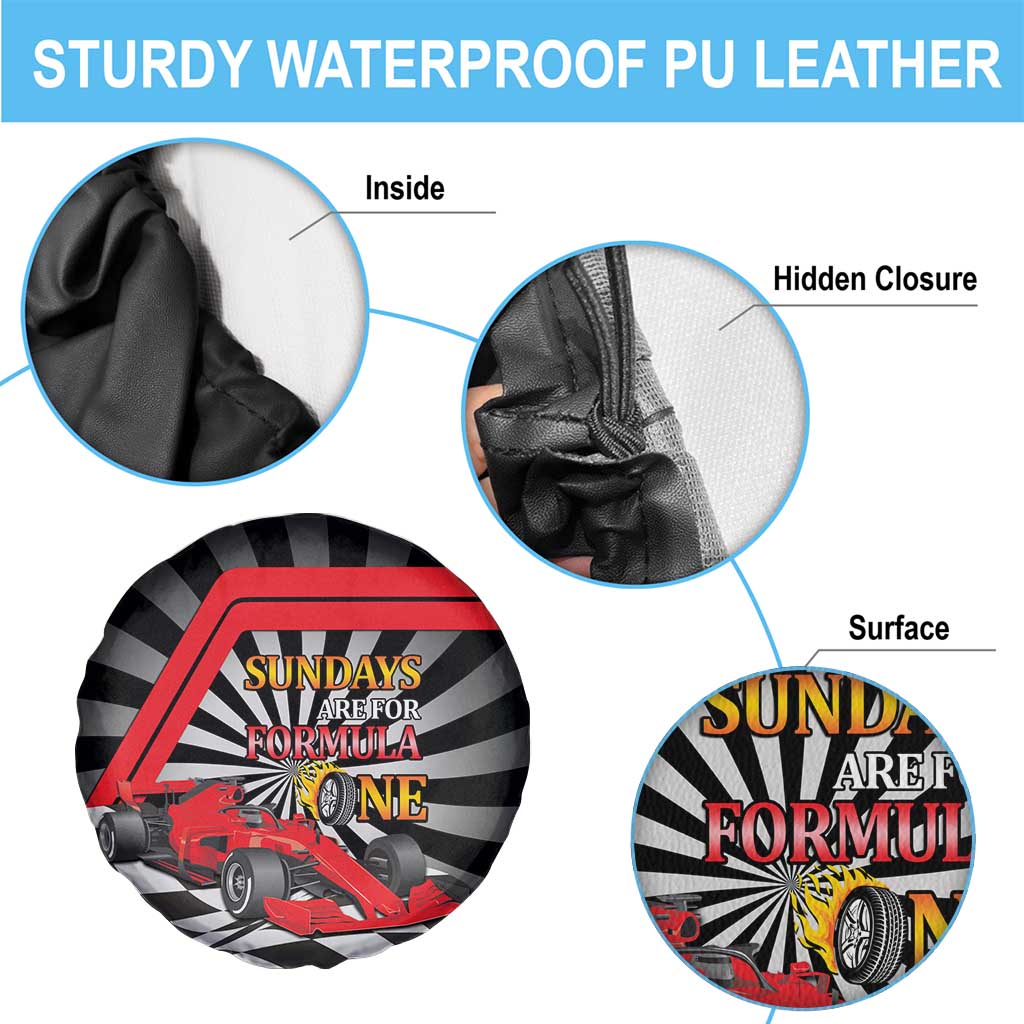 Sundays Are For Formula Racing Spare Tire Cover LT14