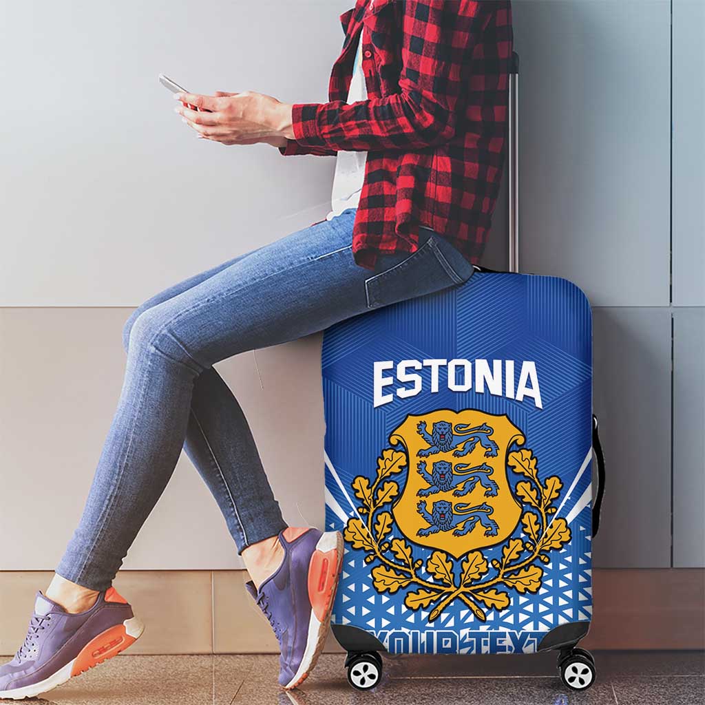 Custom Estonia Football Luggage Cover Come One Kalevipojad LT14