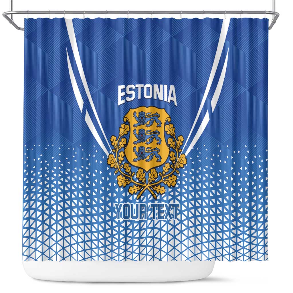 Custom Estonia Football Shower Curtain Come One Kalevipojad LT14