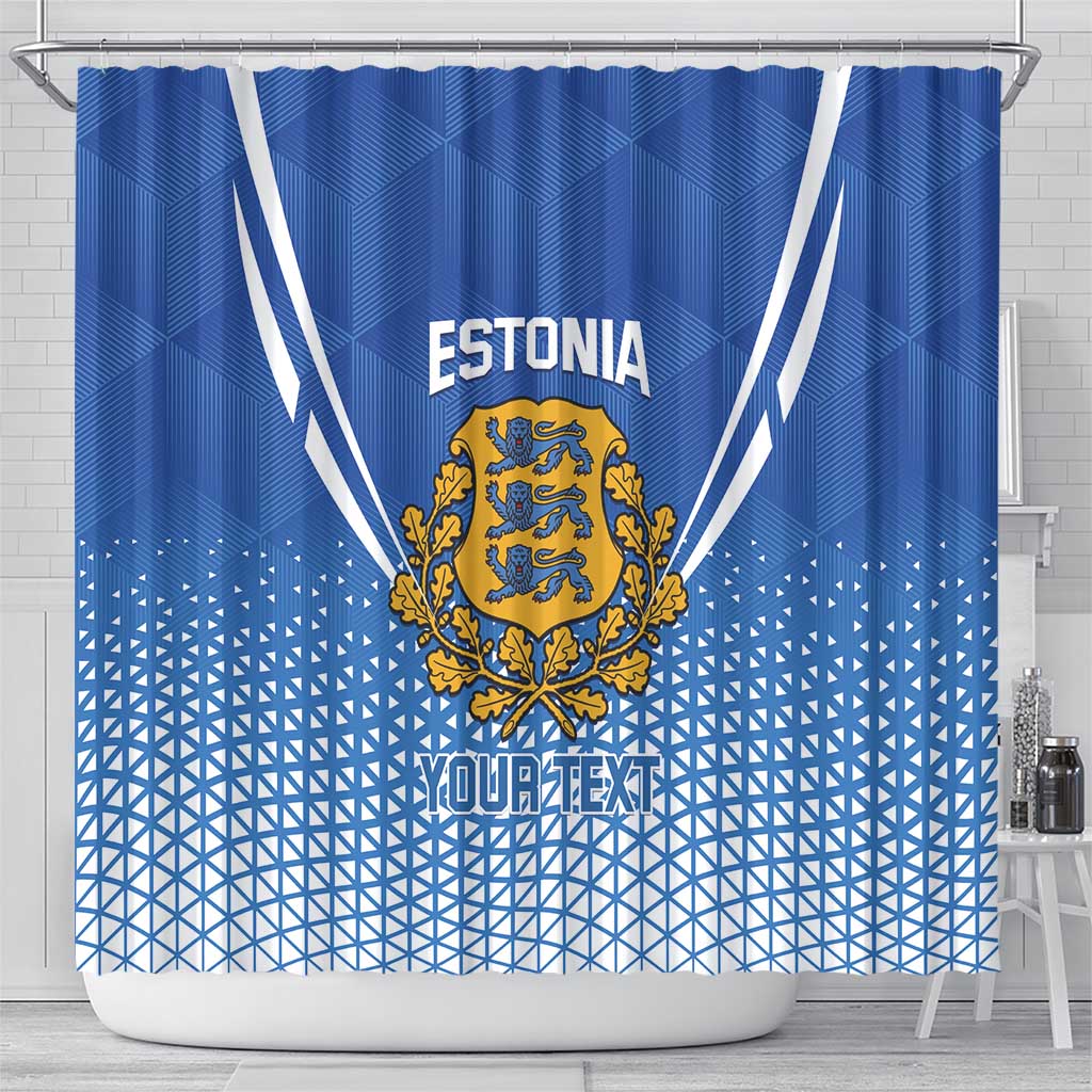 Custom Estonia Football Shower Curtain Come One Kalevipojad LT14
