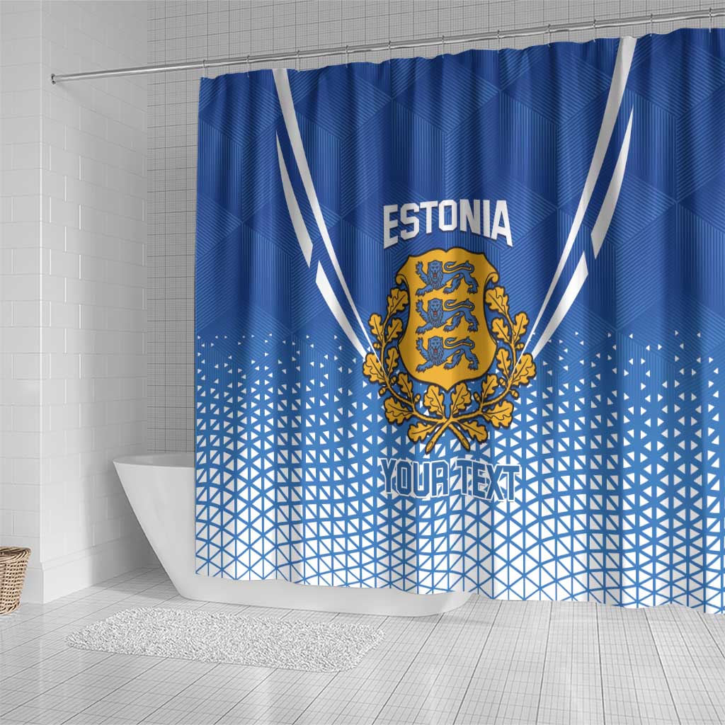 Custom Estonia Football Shower Curtain Come One Kalevipojad LT14