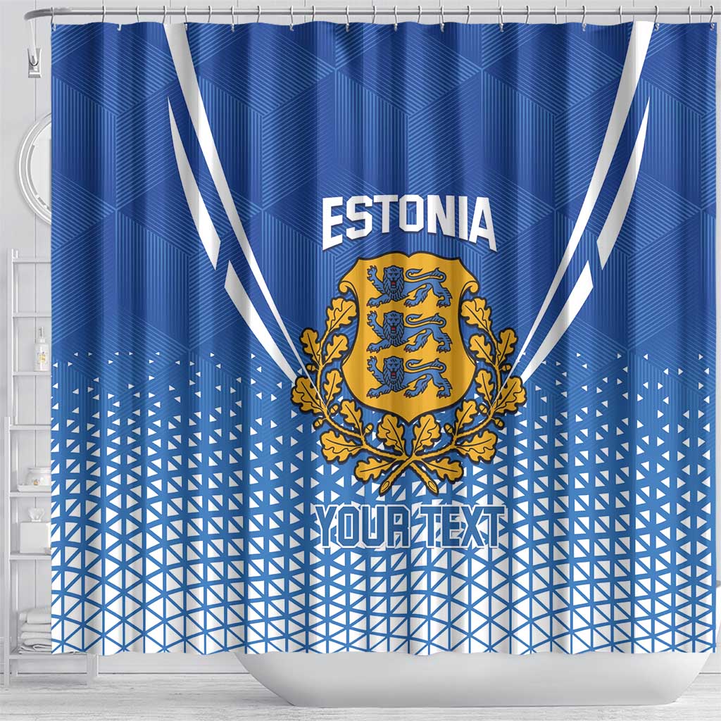 Custom Estonia Football Shower Curtain Come One Kalevipojad LT14
