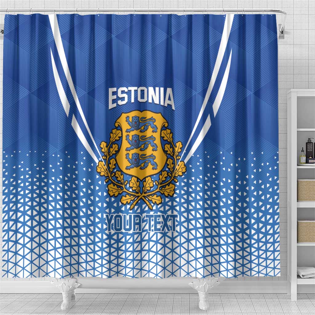 Custom Estonia Football Shower Curtain Come One Kalevipojad LT14