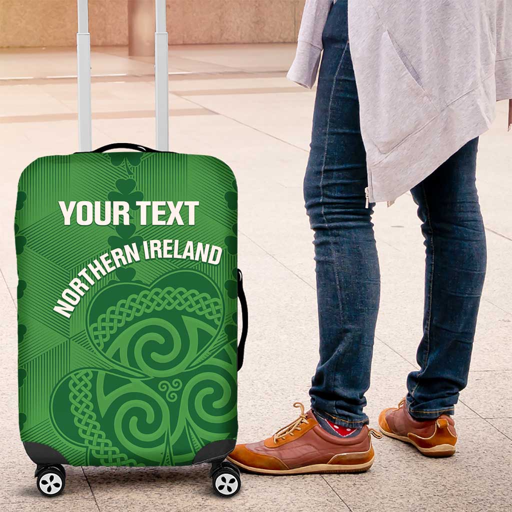 Custom Northern Ireland Luggage Cover Go Green and White Army LT14