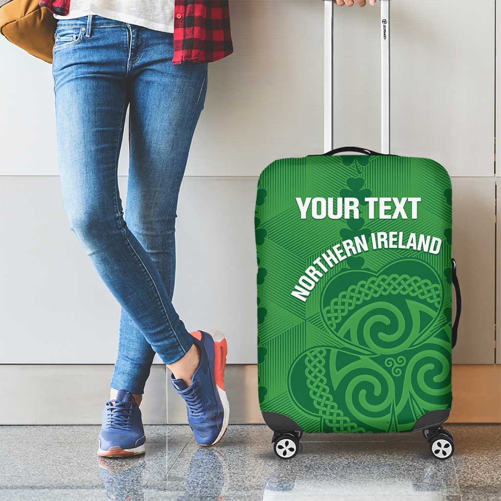 Custom Northern Ireland Luggage Cover Go Green and White Army LT14