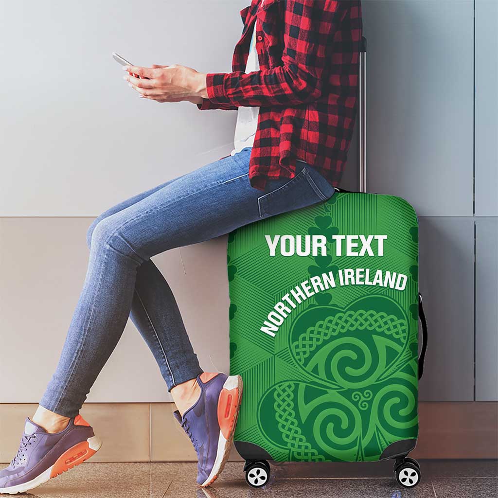 Custom Northern Ireland Luggage Cover Go Green and White Army LT14