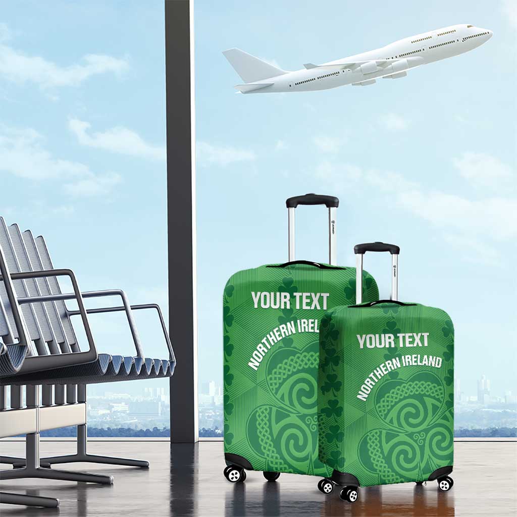 Custom Northern Ireland Luggage Cover Go Green and White Army LT14