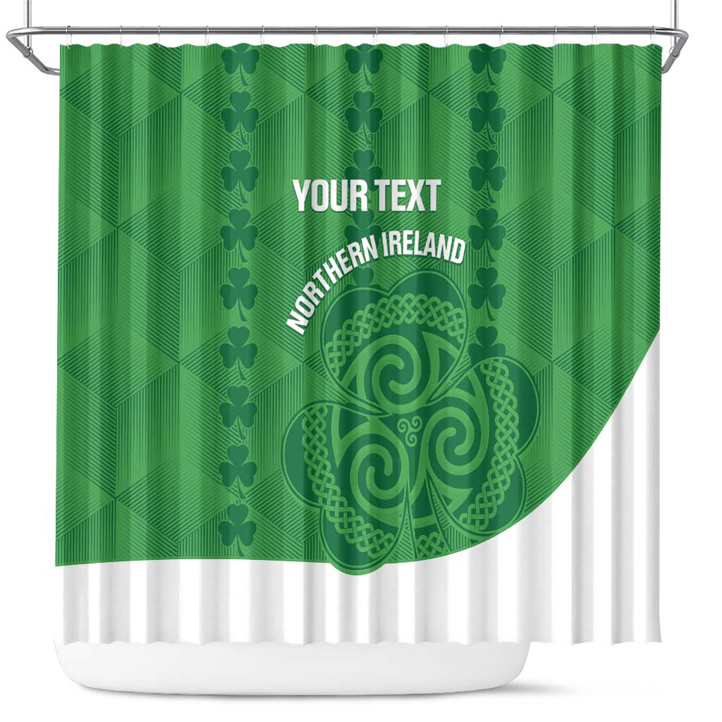 Custom Northern Ireland Shower Curtain Go Green and White Army LT14