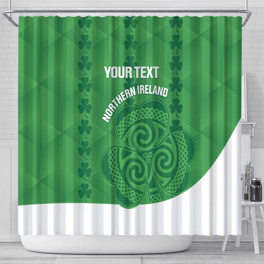 Custom Northern Ireland Shower Curtain Go Green and White Army LT14