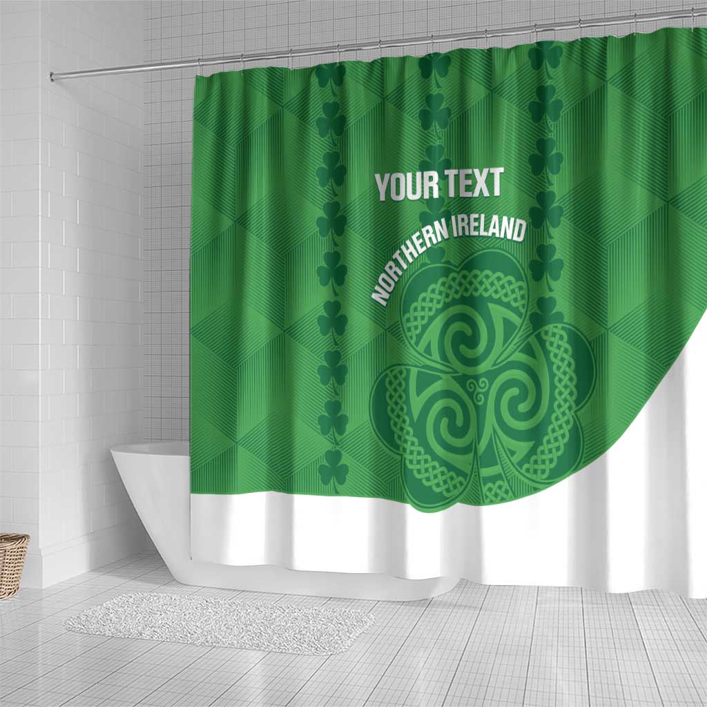 Custom Northern Ireland Shower Curtain Go Green and White Army LT14