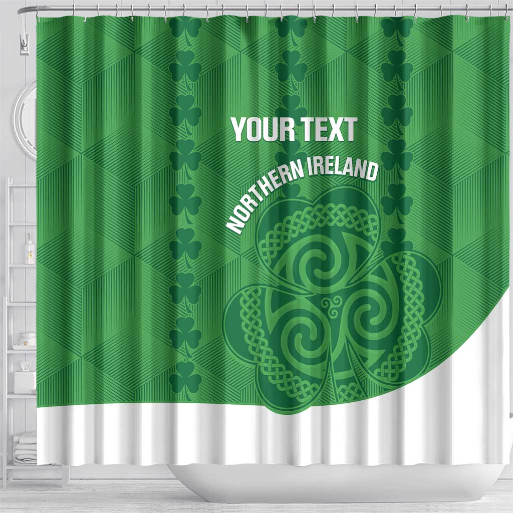 Custom Northern Ireland Shower Curtain Go Green and White Army LT14