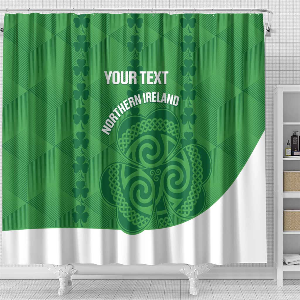 Custom Northern Ireland Shower Curtain Go Green and White Army LT14