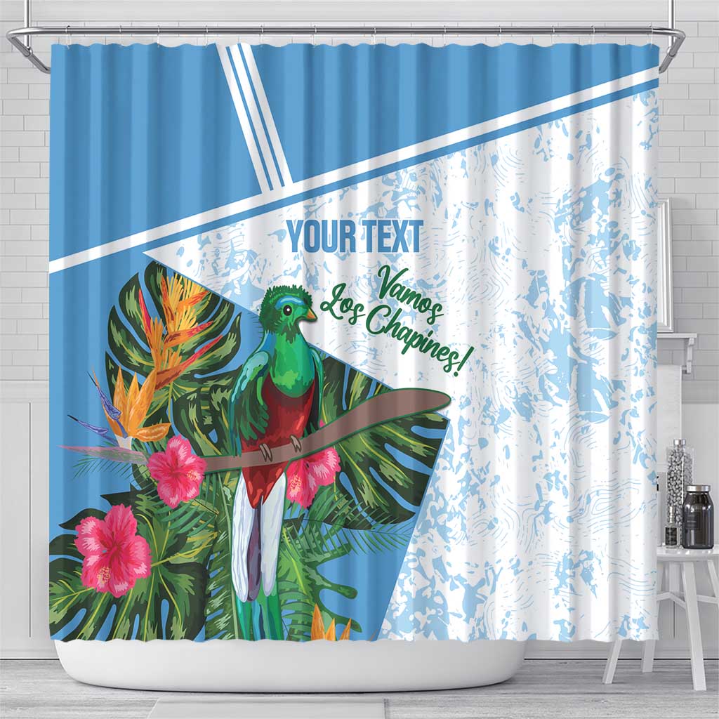Custom Guatemala Football Shower Curtain Vamos Los Chapines! LT14