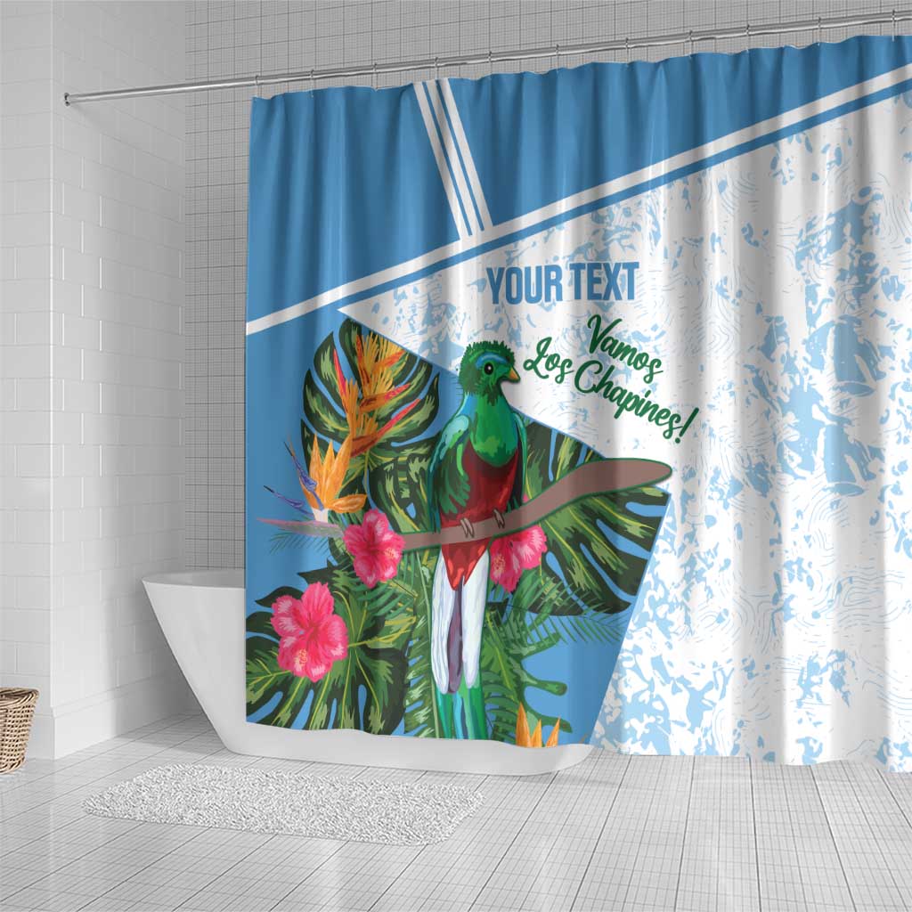 Custom Guatemala Football Shower Curtain Vamos Los Chapines! LT14