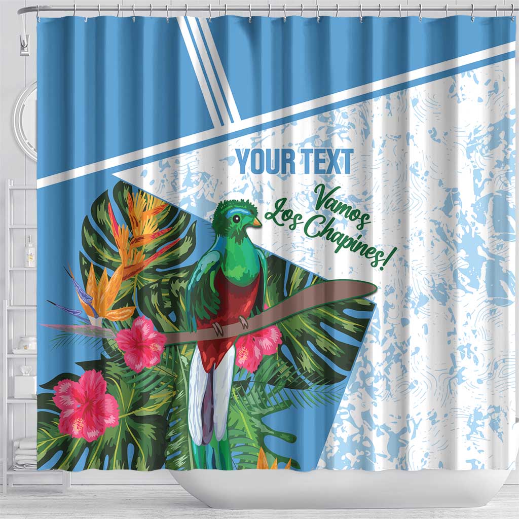 Custom Guatemala Football Shower Curtain Vamos Los Chapines! LT14