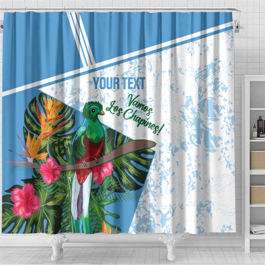 Custom Guatemala Football Shower Curtain Vamos Los Chapines! LT14