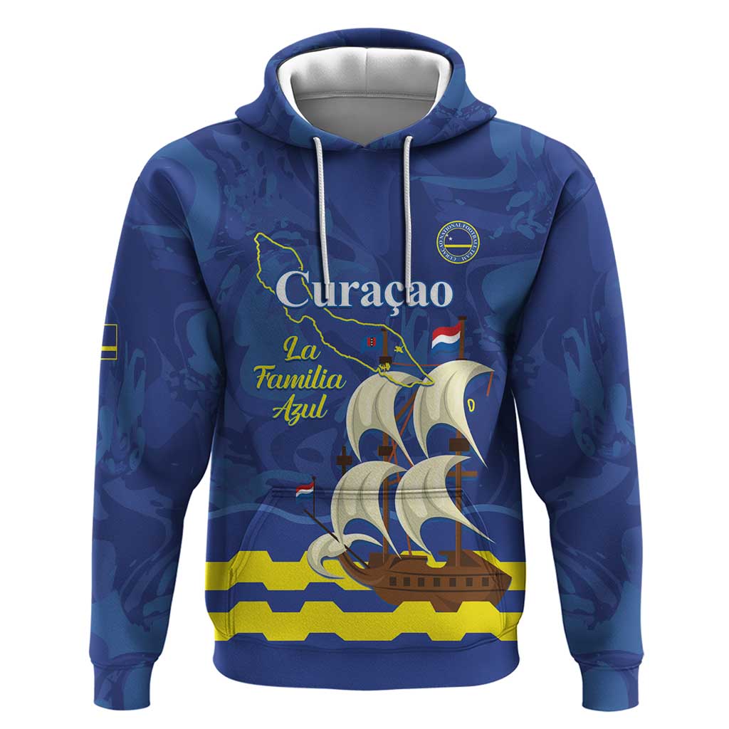 Custom Curacao Football Hoodie La Familia Azul LT14