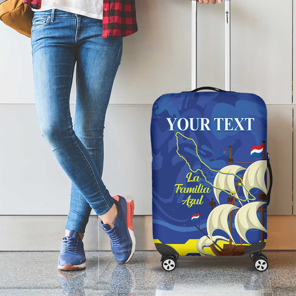 Custom Curacao Football Luggage Cover La Familia Azul LT14