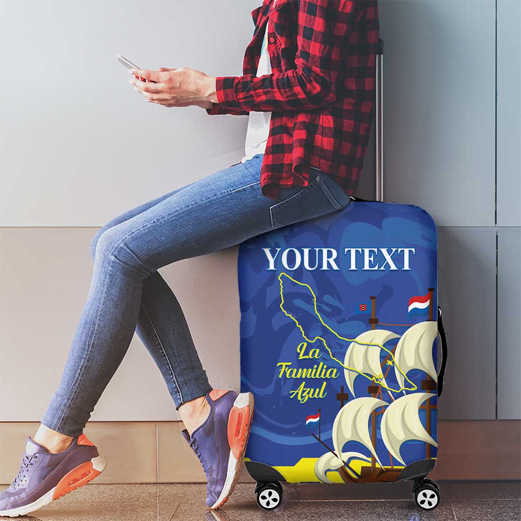 Custom Curacao Football Luggage Cover La Familia Azul LT14