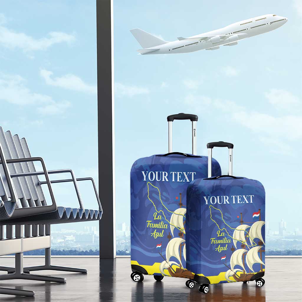 Custom Curacao Football Luggage Cover La Familia Azul LT14
