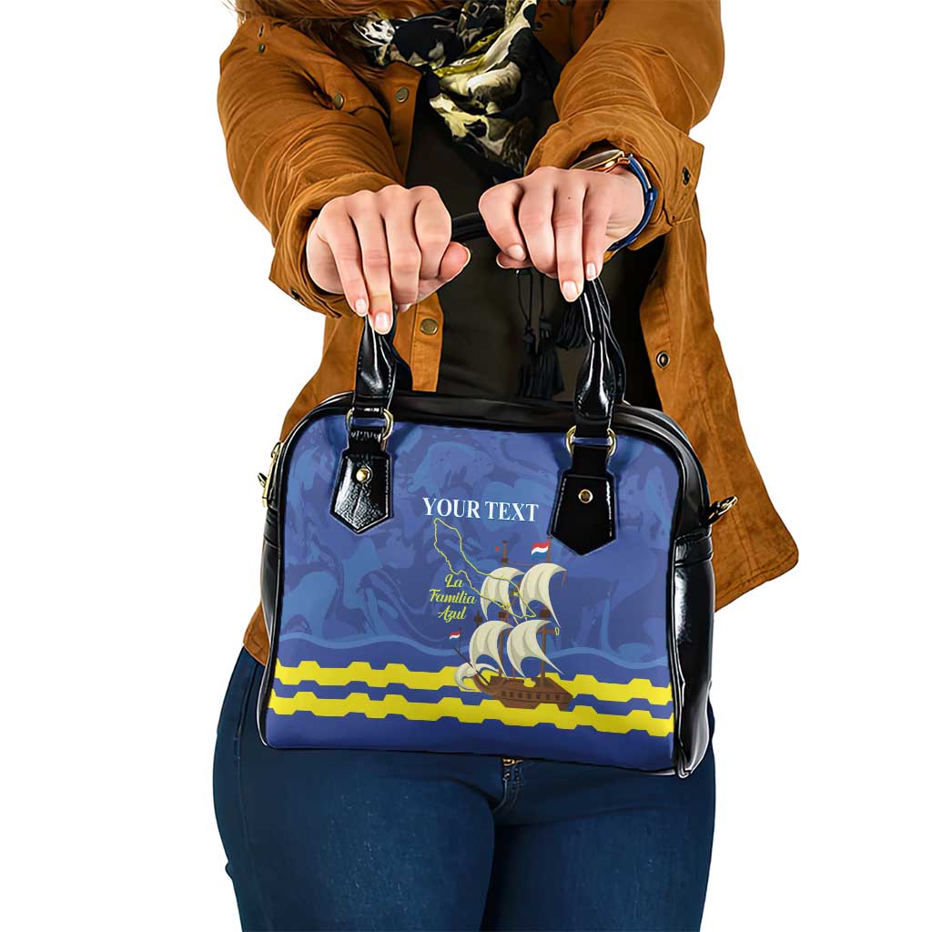 Custom Curacao Football Shoulder Handbag La Familia Azul LT14