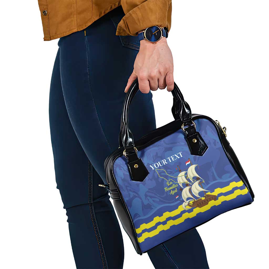 Custom Curacao Football Shoulder Handbag La Familia Azul LT14
