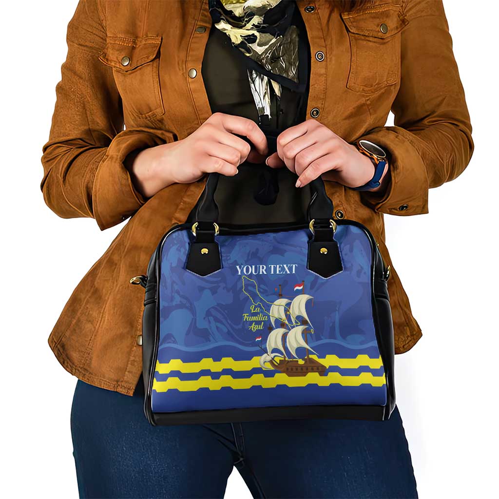 Custom Curacao Football Shoulder Handbag La Familia Azul LT14