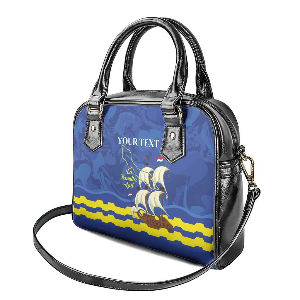Custom Curacao Football Shoulder Handbag La Familia Azul LT14