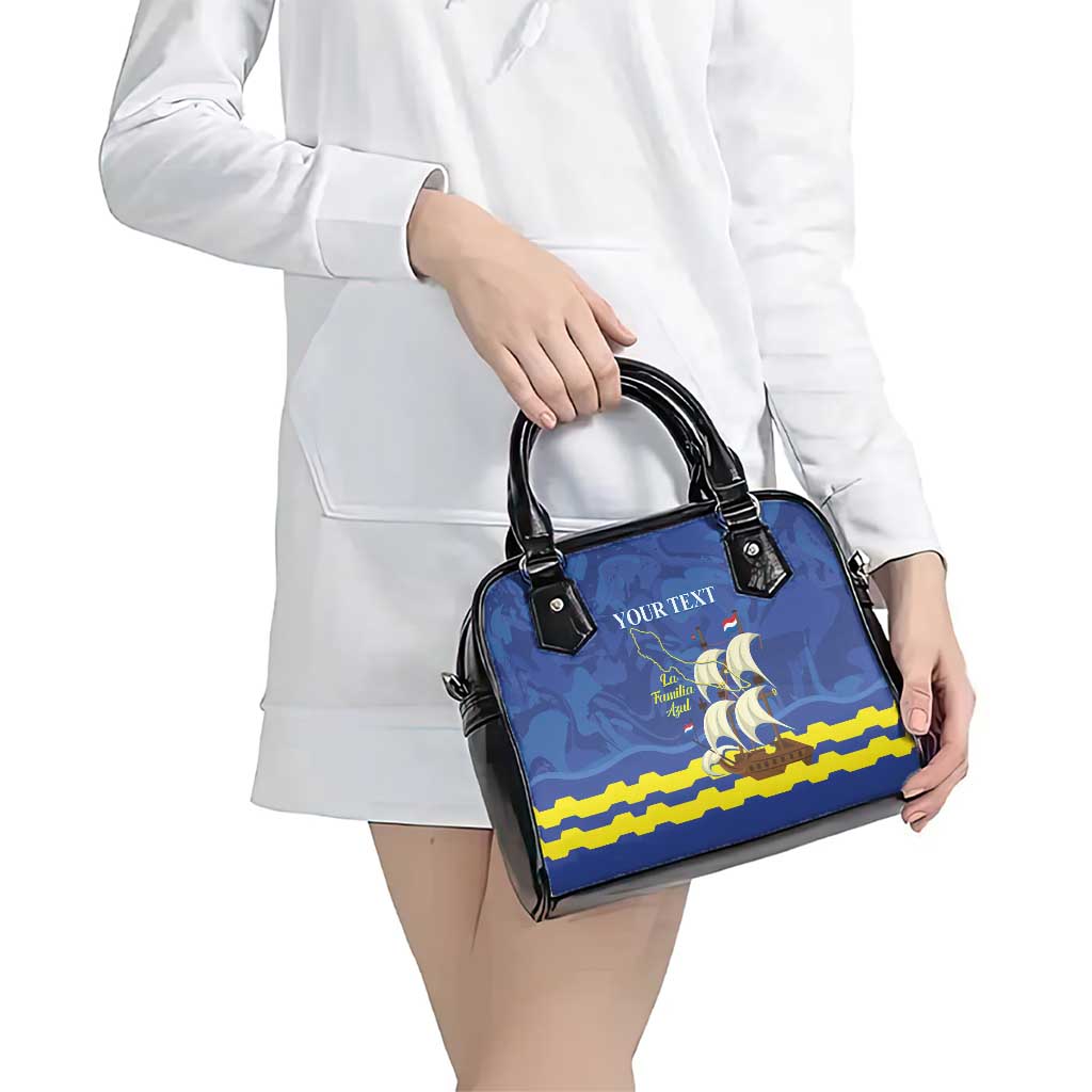 Custom Curacao Football Shoulder Handbag La Familia Azul LT14